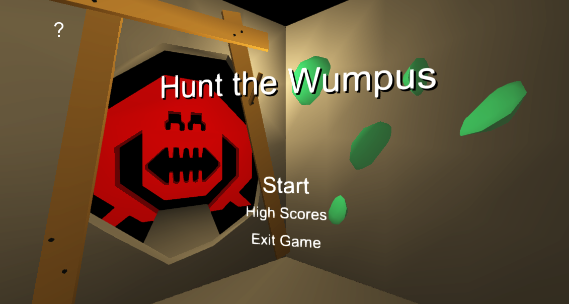 Hunt the Wumpus main menu.